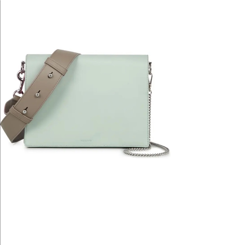 ALLSAINTS Zep Colorblock Leather Shoulder Bag - Picture 2 of 8